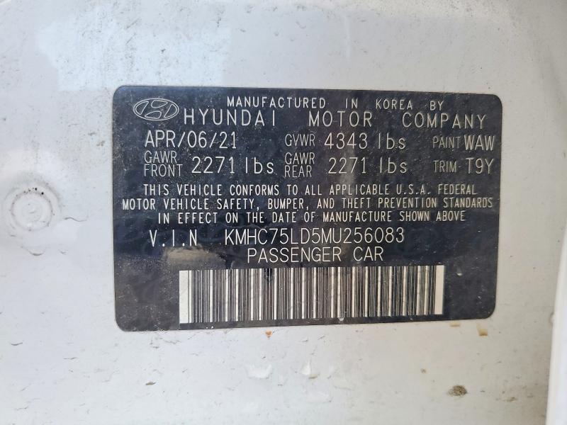 Продажа на аукционе авто 2021 Hyundai Ioniq, vin: KMHC75LD5MU256083, номер лота: 56157016