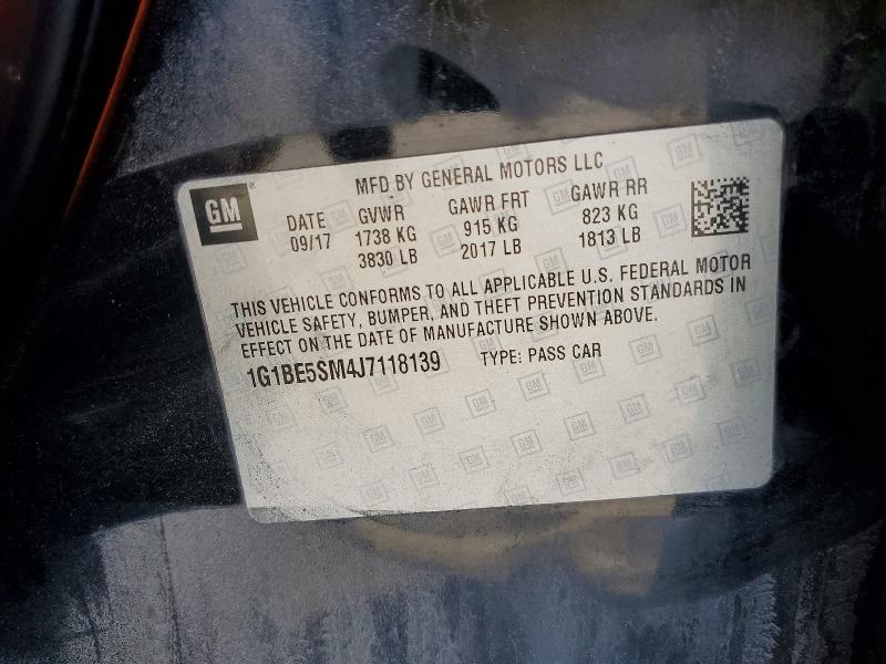 Продаж на аукціоні авто 2018 Chevrolet Cruze, vin: 1G1BE5SM4J7118139, номер лоту: 55342016