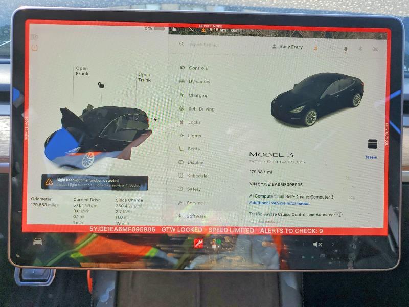 Продаж на аукціоні авто 2021 Tesla Model 3, vin: 5YJ3E1EA6MF095905, номер лоту: 56094056