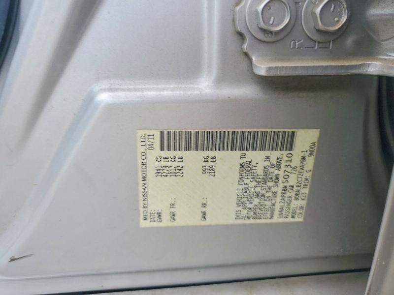 Продаж на аукціоні авто 2011 Nissan Altima, vin: 1N4AL2AP8BN507310, номер лоту: 56327516