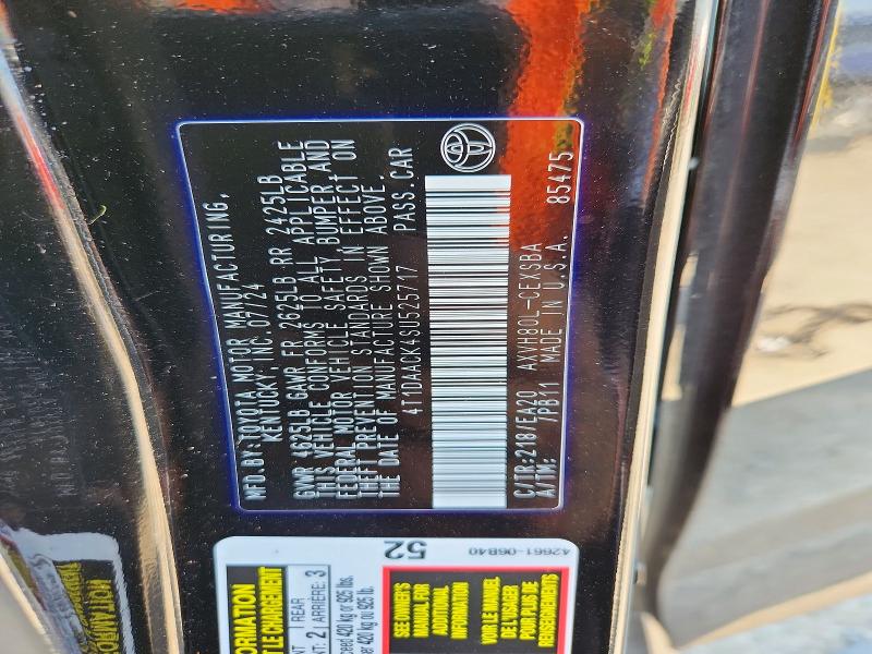 Продажа на аукционе авто 2025 Toyota Camry, vin: 4T1DAACK4SU525717, номер лота: 56130266