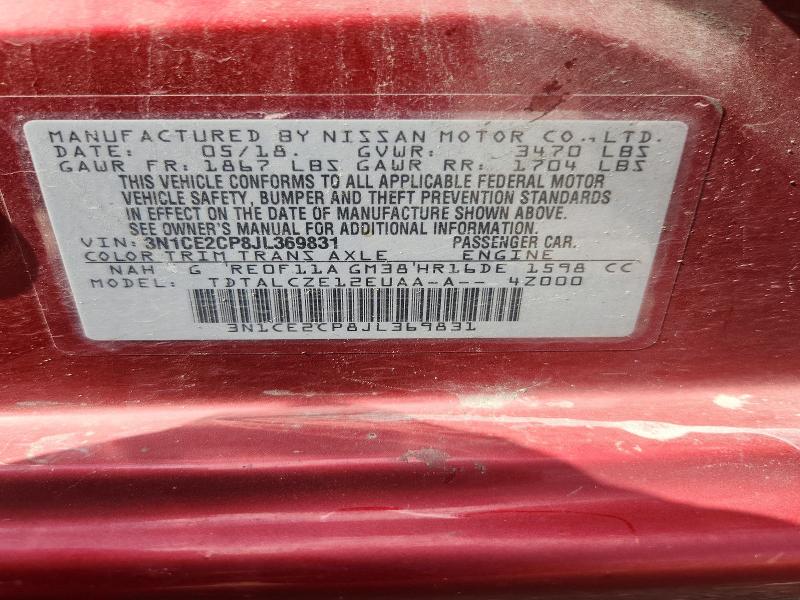 Продаж на аукціоні авто 2018 Nissan Versa Note, vin: 3N1CE2CP8JL369831, номер лоту: 57443866
