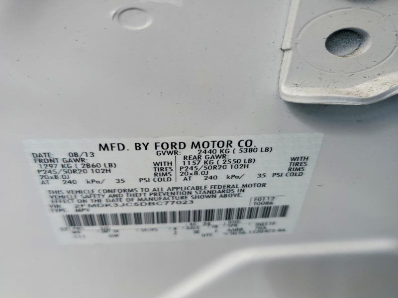 Продаж на аукціоні авто 2013 Ford Edge, vin: 2FMDK3JC5DBC77023, номер лоту: 55844006