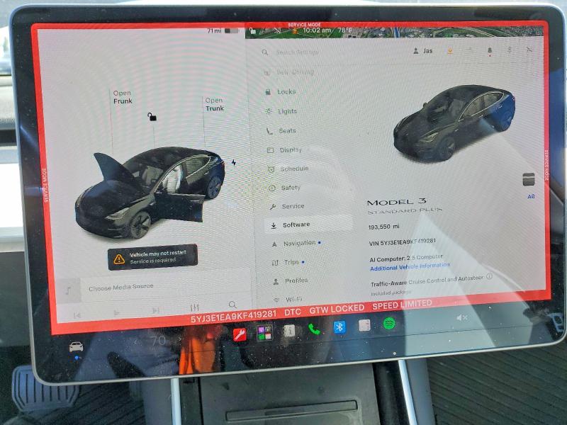 Продажа на аукционе авто 2019 Tesla Model 3, vin: 5YJ3E1EA9KF419281, номер лота: 55477166