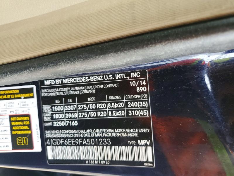 Продажа на аукционе авто 2015 Mercedes-benz Gl, vin: 4JGDF6EE9FA501233, номер лота: 57415406
