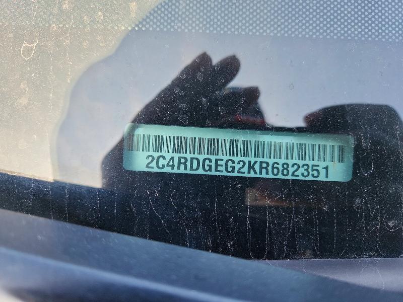 73344205 :رقم المزاد ، 2C4RDGEG2KR682351 vin ، 2019 Dodge Grand Caravan مزاد بيع