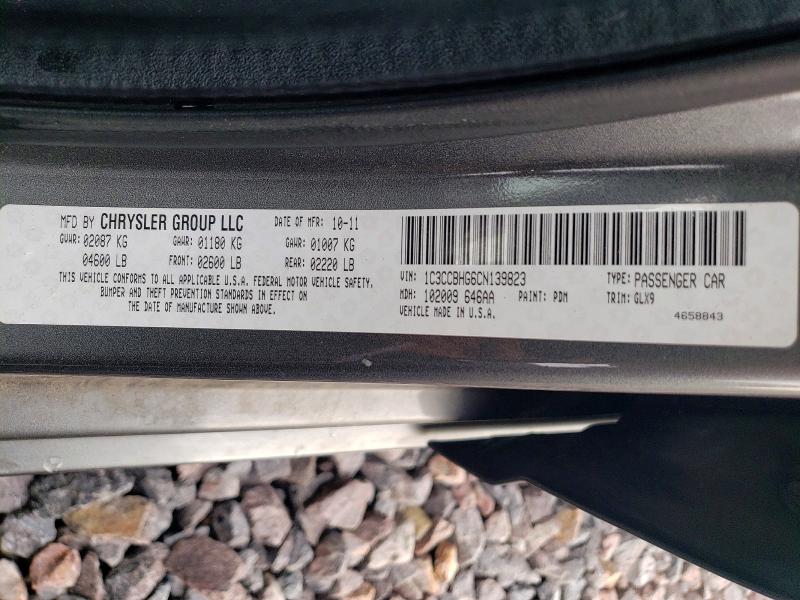 55867766 :رقم المزاد ، 1C3CCBHG6CN139823 vin ، 2012 Chrysler 200 مزاد بيع