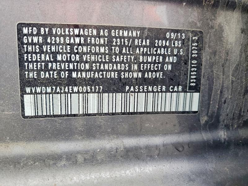 Продаж на аукціоні авто 2014 Volkswagen Golf, vin: WVWDM7AJ4EW005177, номер лоту: 54903316