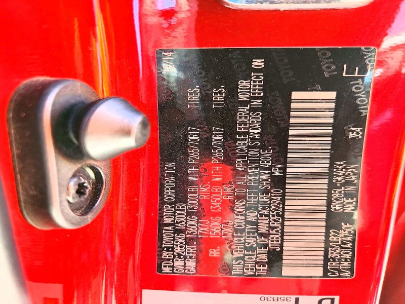 95586015 :رقم المزاد ، JTEBU5JR2F5229410 vin ، 2015 Toyota 4runner مزاد بيع