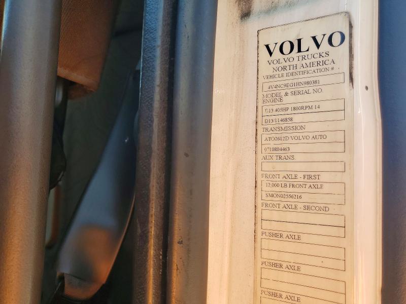 Aukcja sprzedaży 2017 Volvo Vnl, vin: 4V4NC9EG1HN980381, numer aukcji: 56207786