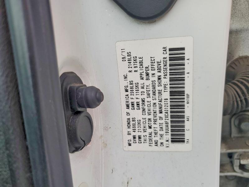 Aukcja sprzedaży 2012 Acura Tl, vin: 19UUA8F2XCA012078, numer aukcji: 55962086