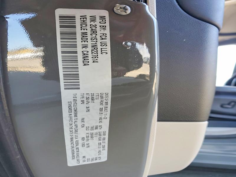 Продаж на аукціоні авто 2022 Chrysler Pacifica, vin: 2C4RC1S71NR227614, номер лоту: 58623176