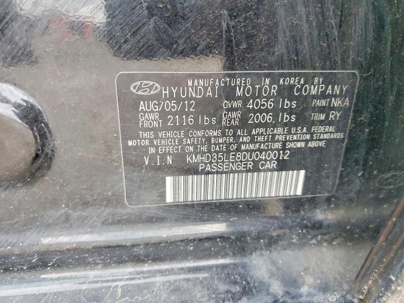 2013 Hyundai Elantra Gt მანქანა იყიდება აუქციონზე, vin: KMHD35LE8DU040012, აუქციონის ნომერი: 57069366