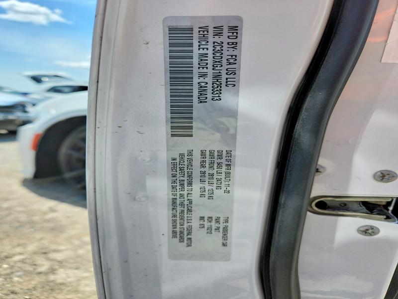 58182066 :رقم المزاد ، 2C3CDXGJ1NH253313 vin ، 2022 Dodge Charger مزاد بيع