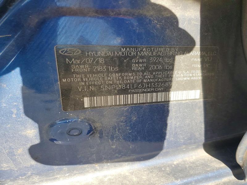Продажа на аукционе авто 2018 Hyundai Elantra, vin: 5NPD84LF6JH332689, номер лота: 56422086