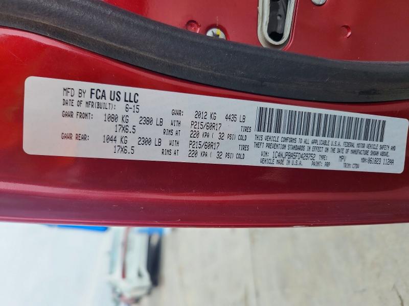 Продажа на аукционе авто 2015 Jeep Patriot, vin: 1C4NJPBA5FD429752, номер лота: 56324326