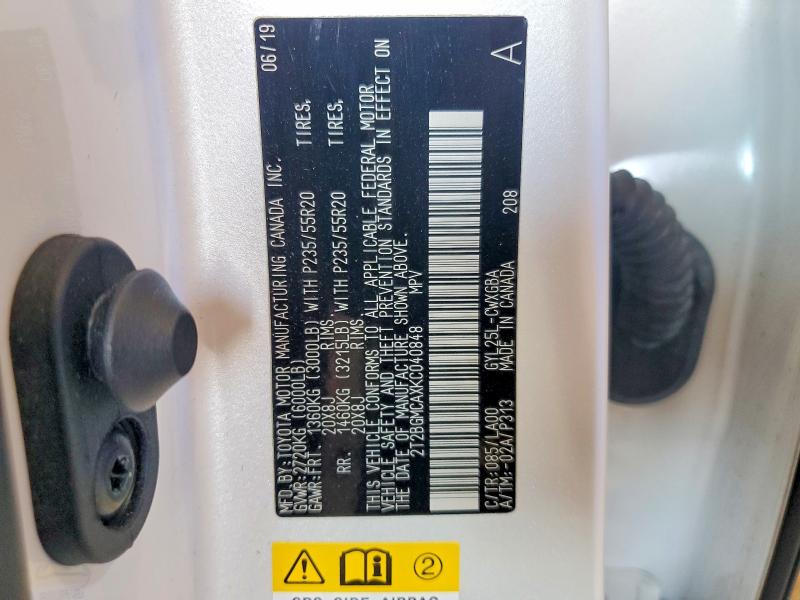 2019 Lexus Rx 450h მანქანა იყიდება აუქციონზე, vin: 2T2BGMCAXKC040848, აუქციონის ნომერი: 58444086