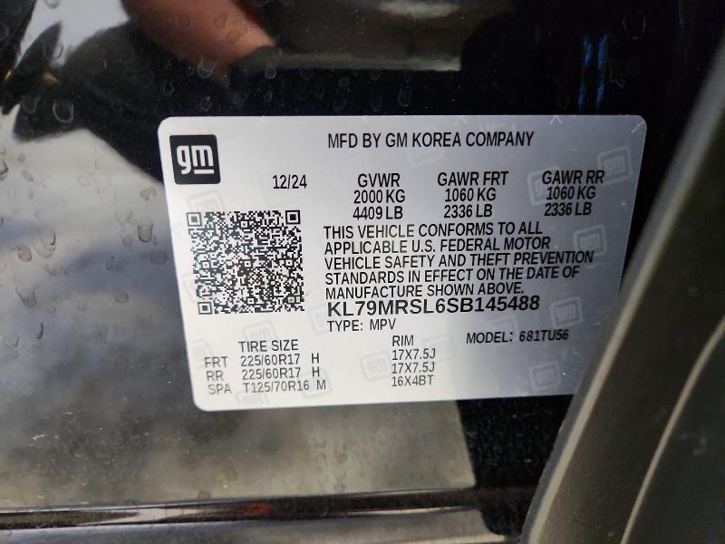 Продажа на аукционе авто 2025 Chevrolet Trailblazer, vin: KL79MRSL6SB145488, номер лота: 55495076