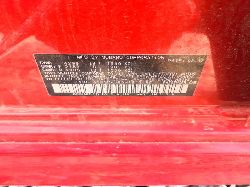Продажа на аукционе авто 2017 Subaru Impreza, vin: 4S3GKAM69H3619185, номер лота: 56635476