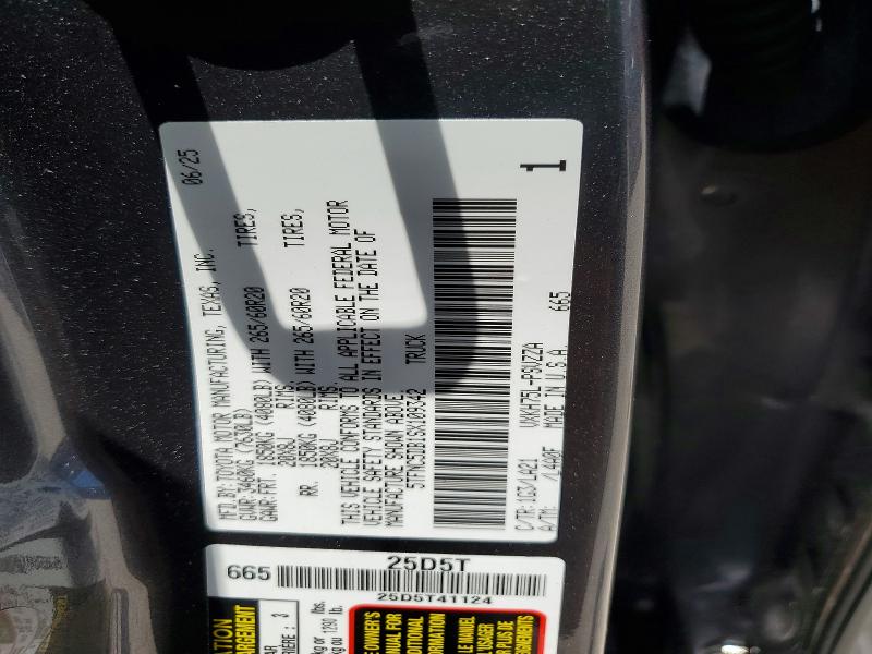 57558646 :رقم المزاد ، 5TFNC5DB1SX109342 vin ، 2025 Toyota Tundra مزاد بيع