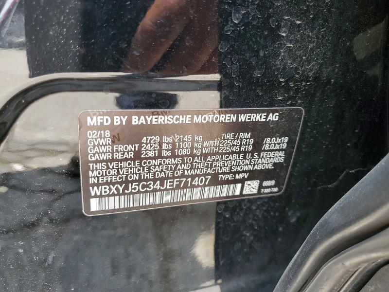 Aukcja sprzedaży 2018 Bmw X2, vin: WBXYJ5C34JEF71407, numer aukcji: 57954716