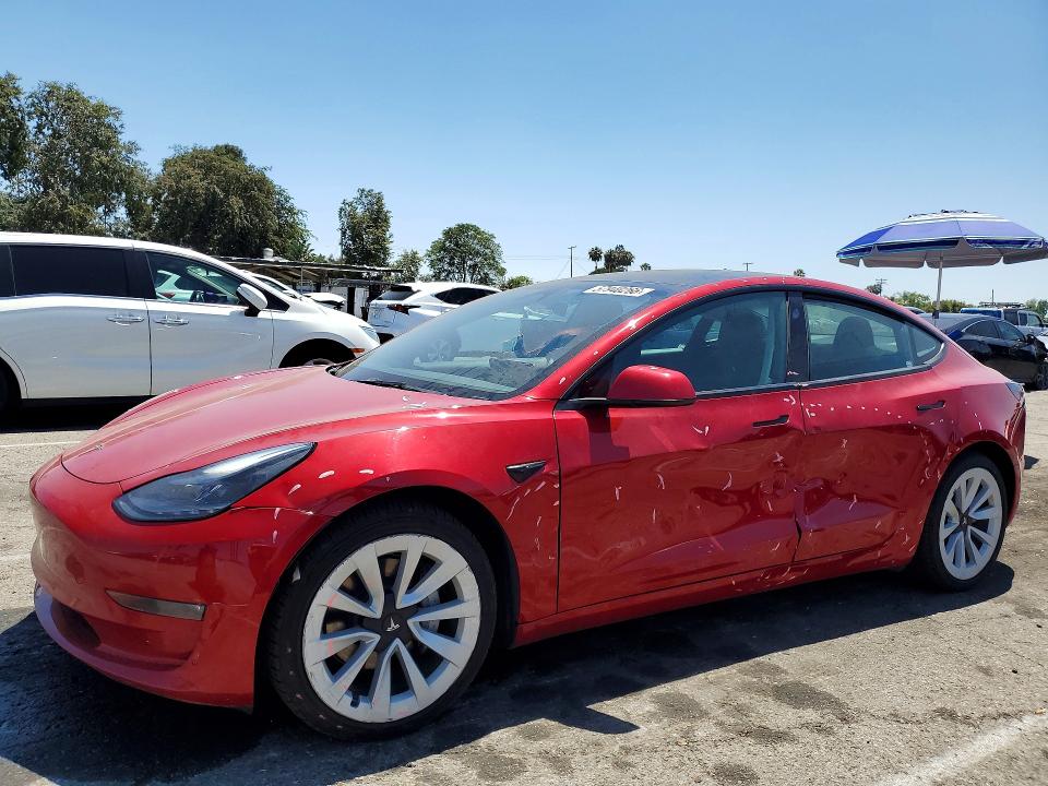 2022 Tesla Model 3 მანქანა იყიდება აუქციონზე, vin: 5YJ3E1EB8NF271878, აუქციონის ნომერი: 57940266