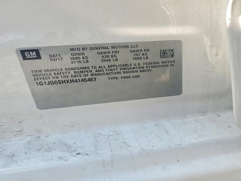 2017 Chevrolet Sonic მანქანა იყიდება აუქციონზე, vin: 1G1JG6SHXH4145467, აუქციონის ნომერი: 55653636