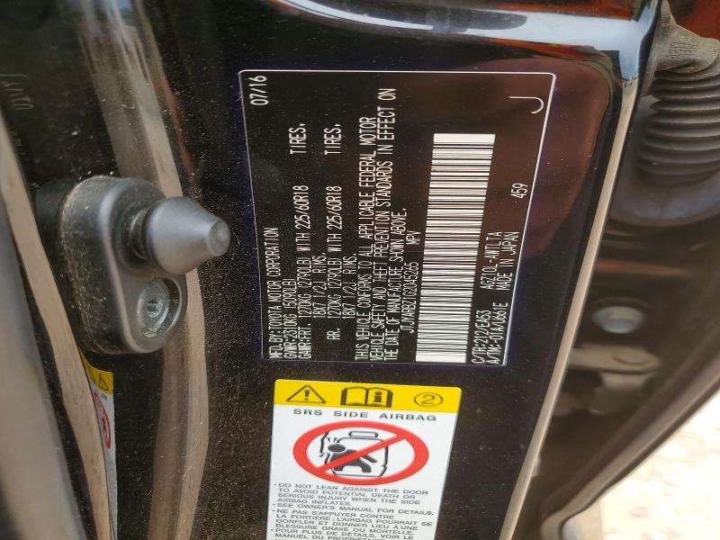 Aukcja sprzedaży 2016 Lexus Nx 200t, vin: JTJYARBZ1G2045265, numer aukcji: 56287876