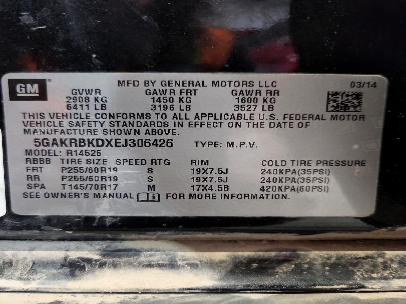 Aukcja sprzedaży 2014 Buick Enclave, vin: 5GAKRBKDXEJ306426, numer aukcji: 55510636