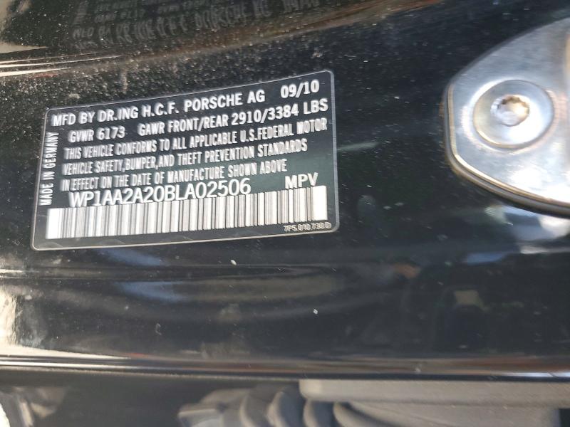 Продаж на аукціоні авто 2011 Porsche Cayenne, vin: WP1AA2A20BLA02506, номер лоту: 56808266