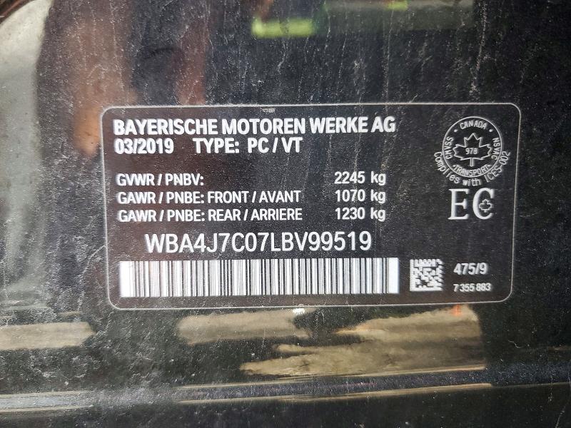 Aukcja sprzedaży 2020 Bmw 440xi, vin: WBA4J7C07LBV99519, numer aukcji: 52457536