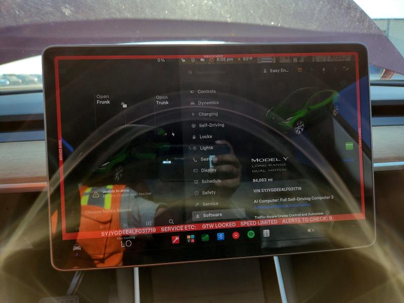 56072336 :رقم المزاد ، 5YJYGDEE4LF031719 vin ، 2020 Tesla Model Y مزاد بيع