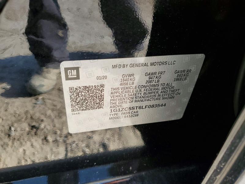 Продаж на аукціоні авто 2020 Chevrolet Malibu, vin: 1G1ZC5ST6LF083544, номер лоту: 58215956
