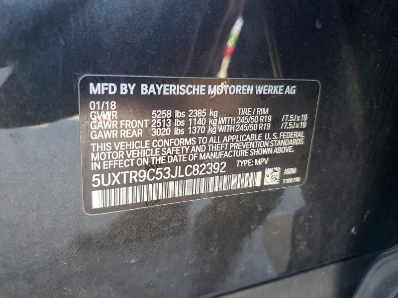 Продаж на аукціоні авто 2018 Bmw X3, vin: 5UXTR9C53JLC82392, номер лоту: 55902256