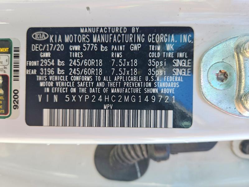 Auction sale of the 2021 Kia Telluride, vin: 5XYP24HC2MG149721, lot number: 55839336