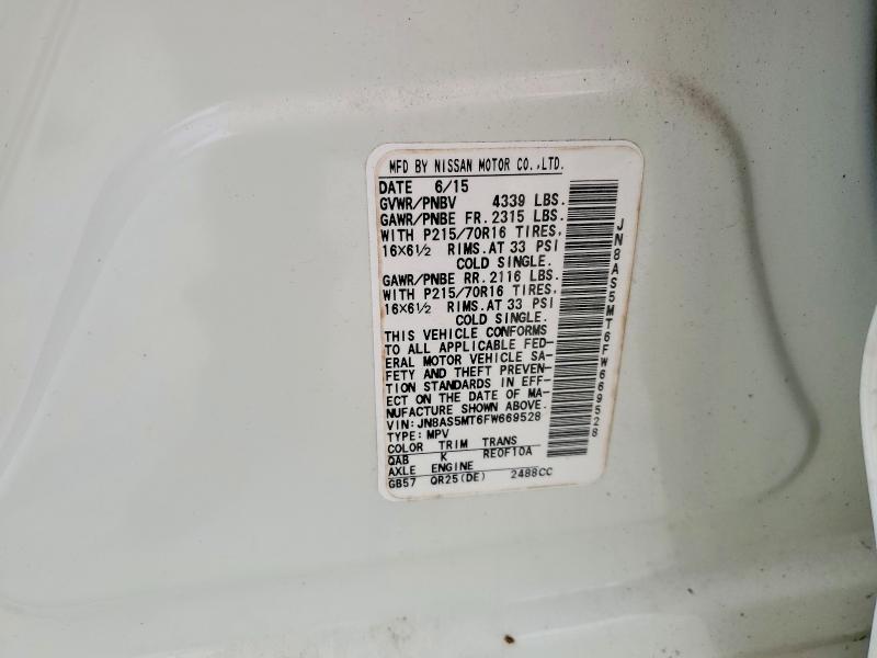 Aukcja sprzedaży 2015 Nissan Rogue Select, vin: JN8AS5MT6FW669528, numer aukcji: 58554656