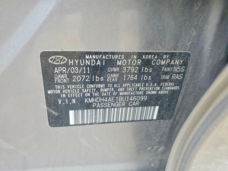 Продаж на аукціоні авто 2011 Hyundai Elantra, vin: KMHDH4AE1BU146099, номер лоту: 56649516