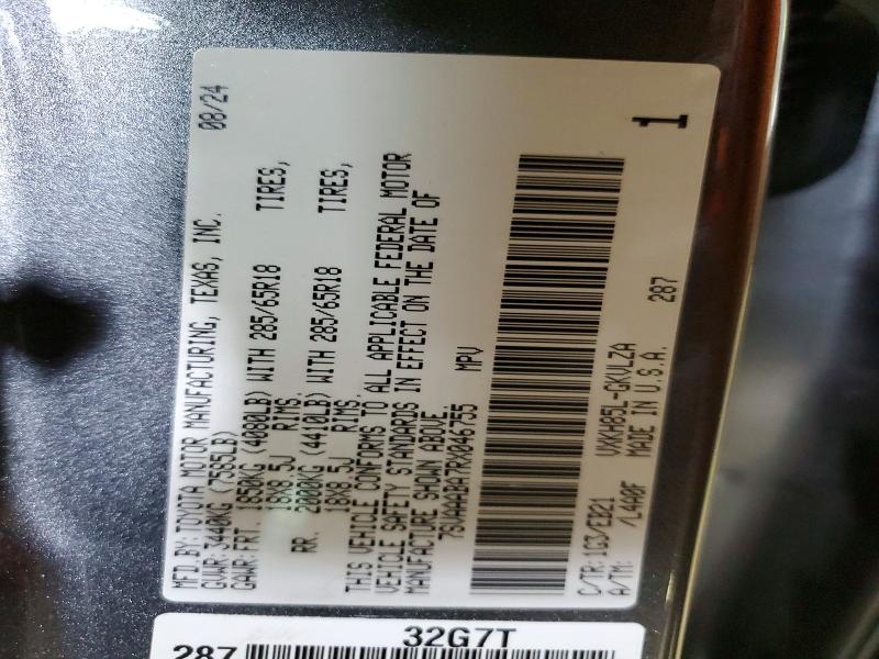 Продажа на аукционе авто 2024 Toyota Sequoia, vin: 7SVAAABA7RX046755, номер лота: 58686626