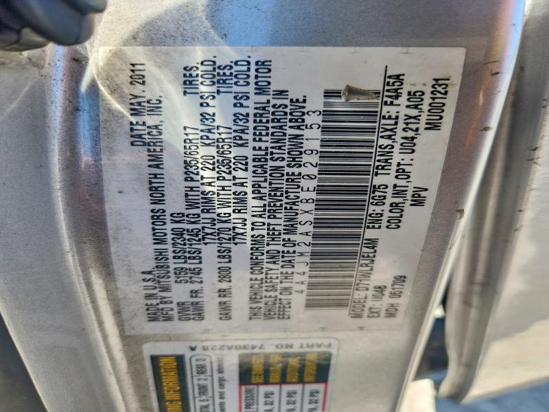 2011 Mitsubishi Endeavor მანქანა იყიდება აუქციონზე, vin: 4A4JM2ASXBE029153, აუქციონის ნომერი: 55973066
