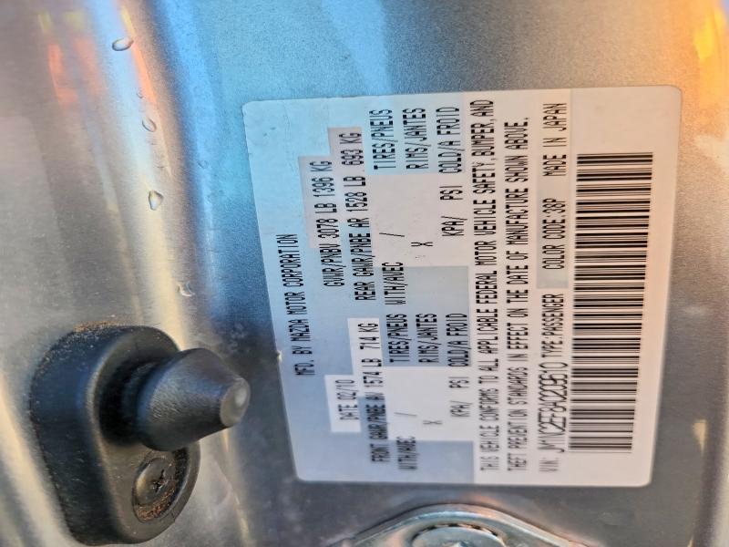 Продаж на аукціоні авто 2010 Mazda Mx-5 Miata, vin: JM1NC2EF8A0209610, номер лоту: 57556366