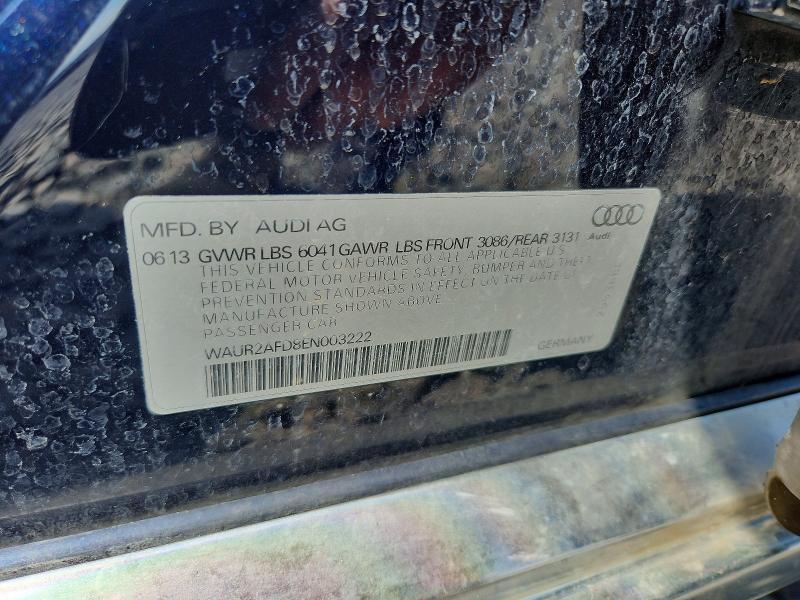 Aukcja sprzedaży 2014 Audi A8, vin: WAUR2AFD8EN003222, numer aukcji: 55924726