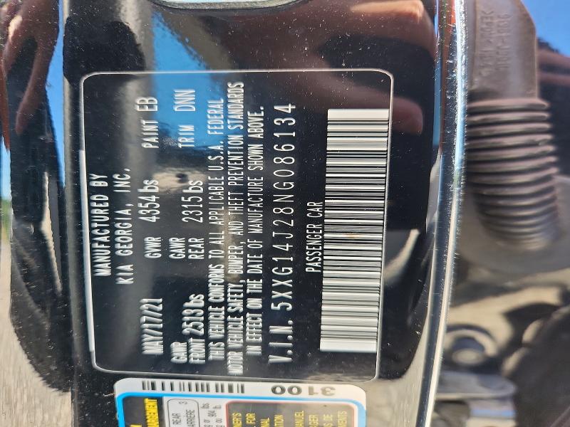 Aukcja sprzedaży 2022 Kia K5, vin: 5XXG14J28NG086134, numer aukcji: 57399756