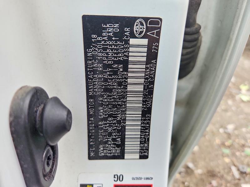 Aukcja sprzedaży 2018 Toyota Corolla, vin: 2T1BURHE6JC070238, numer aukcji: 57579906