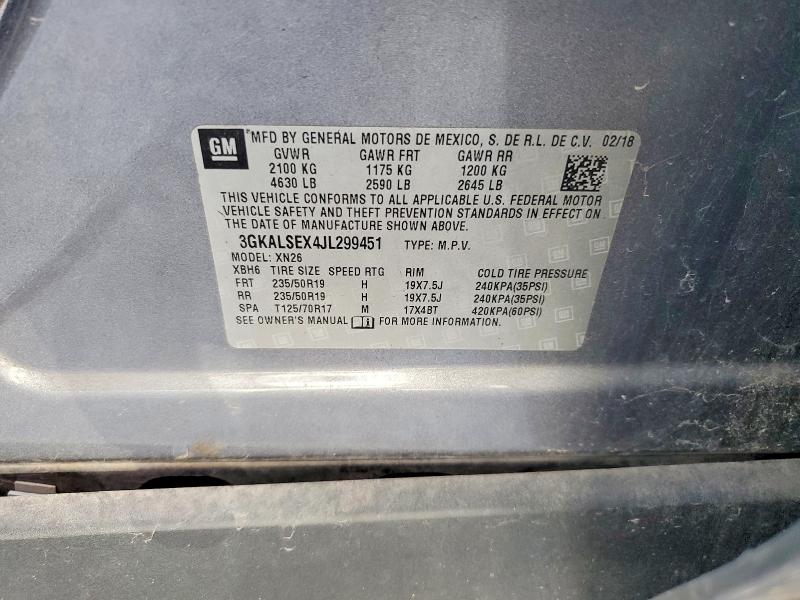 2018 Gmc Terrain მანქანა იყიდება აუქციონზე, vin: 3GKALSEX4JL299451, აუქციონის ნომერი: 55744076