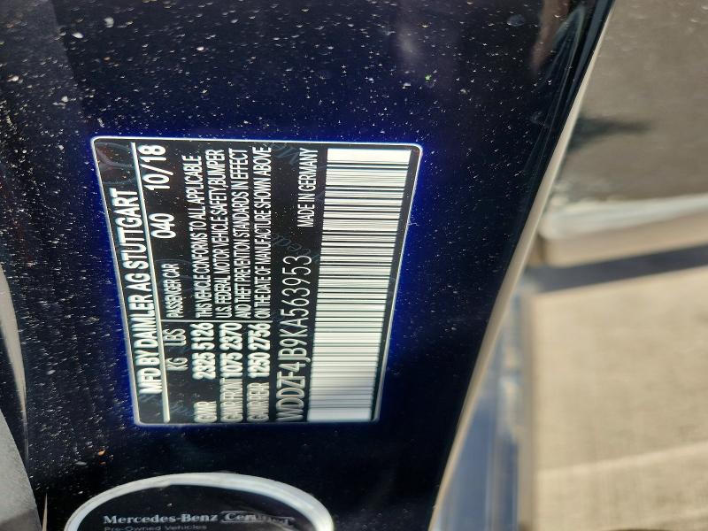 Продаж на аукціоні авто 2019 Mercedes-benz E, vin: WDDZF4JB9KA563953, номер лоту: 58495876