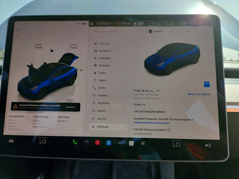 53393376 :رقم المزاد ، 7SAYGDEE9SF219007 vin ، 2025 Tesla Model Y مزاد بيع