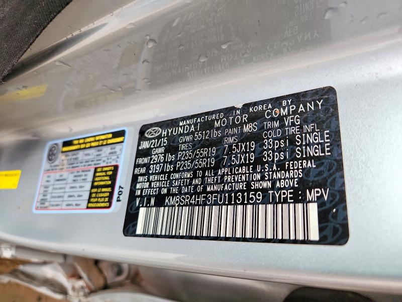 56114316 :رقم المزاد ، KM8SR4HF3FU113159 vin ، 2015 Hyundai Santa Fe مزاد بيع