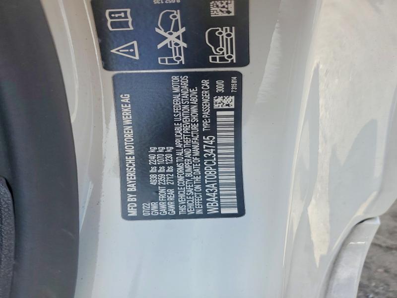57356746 :رقم المزاد ، WBA43AT08PCL34745 vin ، 2023 Bmw 430xi مزاد بيع
