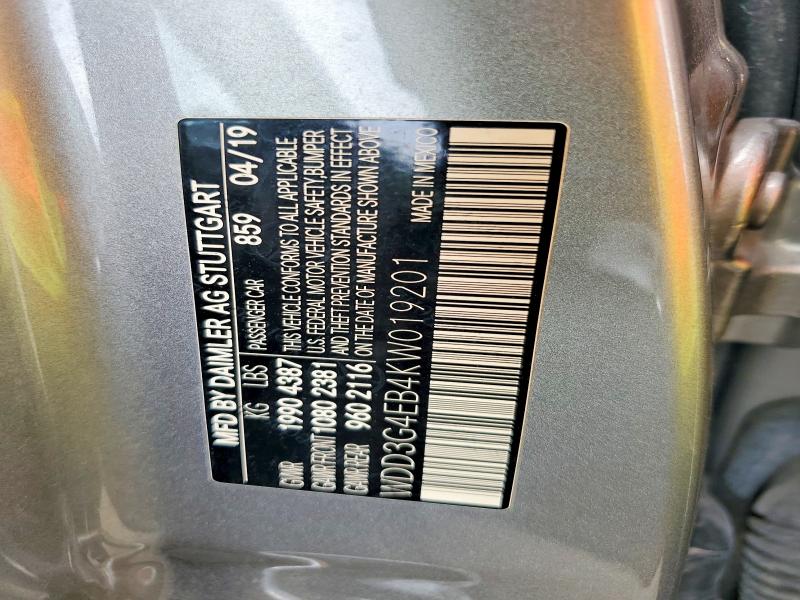Продажа на аукционе авто 2019 Mercedes-benz A, vin: WDD3G4EB4KW019201, номер лота: 56682636