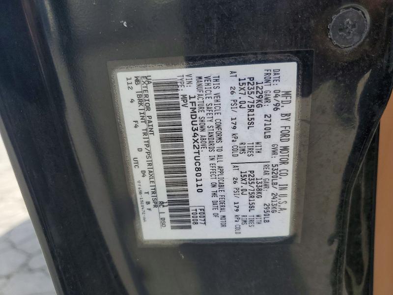 Продажа на аукционе авто 1996 Ford Explorer, vin: 1FMDU34X2TUC80110, номер лота: 57490516